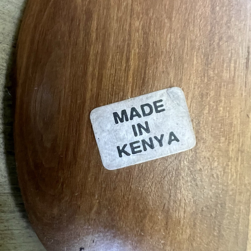 Vintage made in Kenya Hand Painted Hand Carved Wood 8" Zebra Bowl Ethnic African - Picture 8 of 8